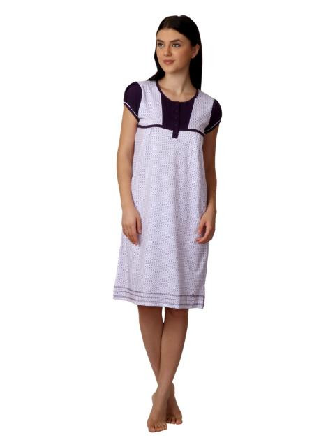 SDL by Sweet Dreams Women Purple Nightdress