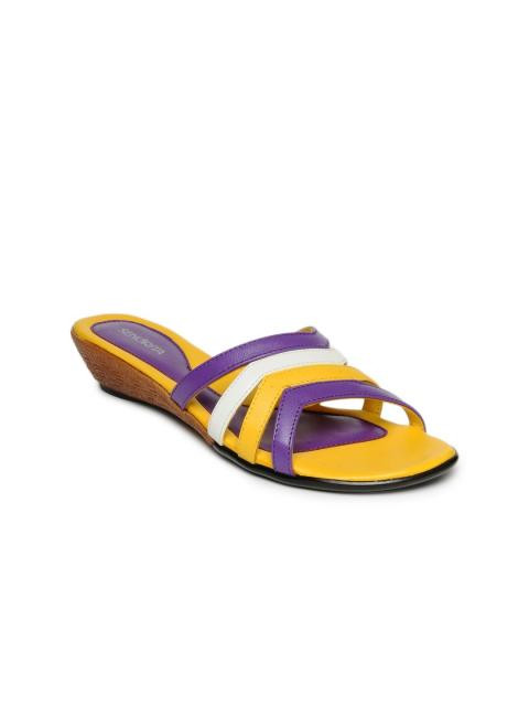 Senorita Women Yellow & Purple Flats