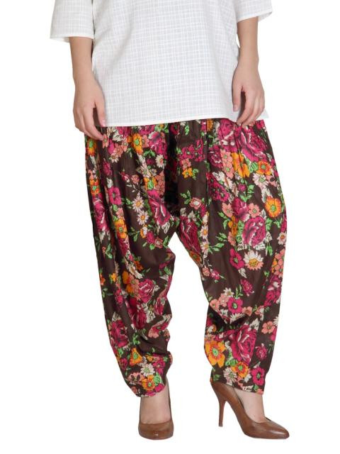 Shree Women Brown Printed Patiala