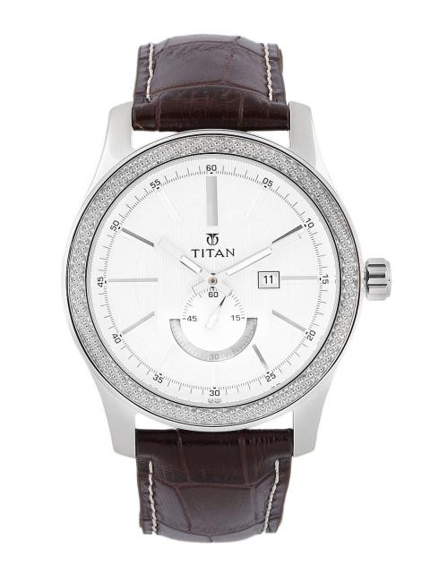 Titan Men White Dial Watch