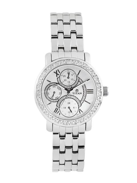 Titan Women Silver Dial Watch