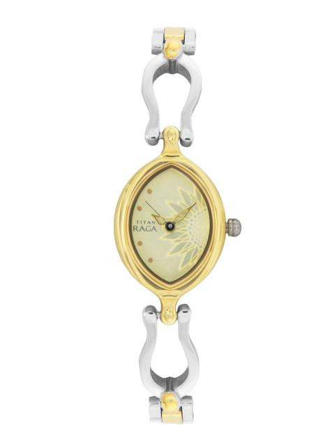 Titan Raga Women Gold Dial Watch