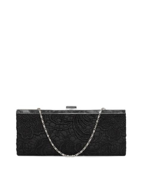 ToniQ Women Black Lace Clutch