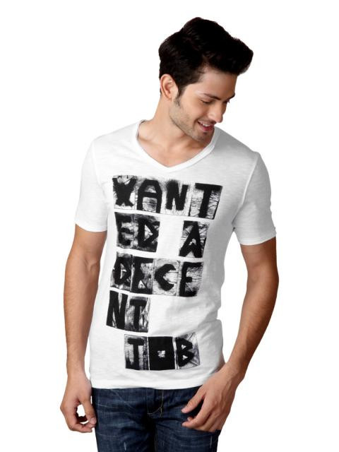 United Colors of Benetton Men White T-shirt