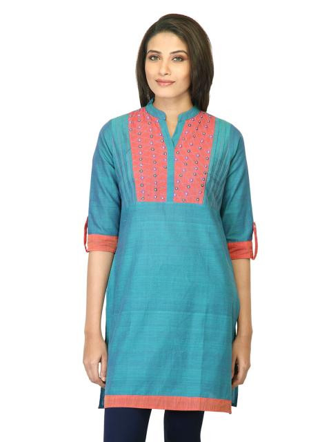 Mother Earth Women Blue Kurta