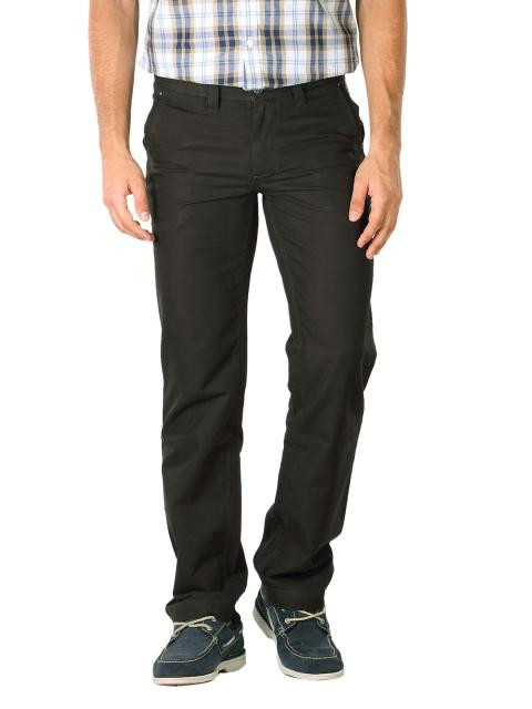 Basics Men Dark Brown Trousers