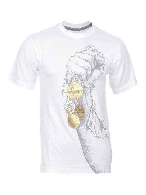 Nike Men Medals Crew White T-Shirts