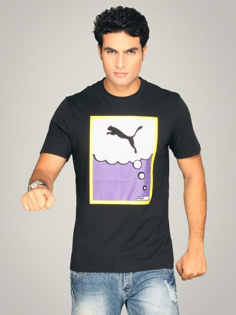 Puma Men's Pop Logo Black T-shirt