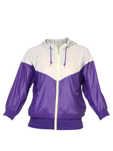 Nike Women Hooded Purple Jacket