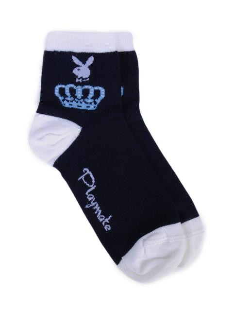 Playboy Women Playmate Navy Blue Ankle Socks