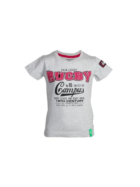Gini and Jony Boys Printed Grey T-shirt