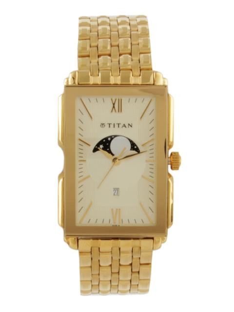 Titan Men Cream Dial Watch