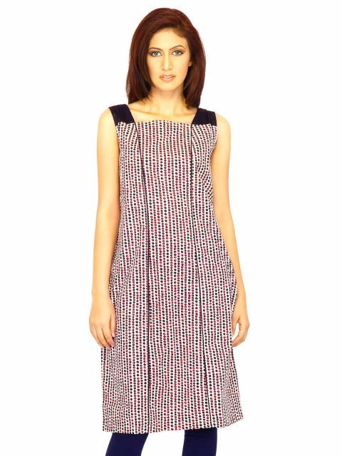 W Women Printed Cream Kurtas