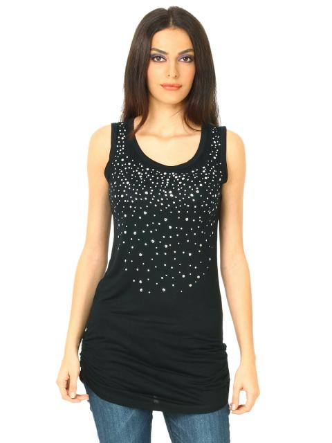 Flying Machine Women RN SL Black Top