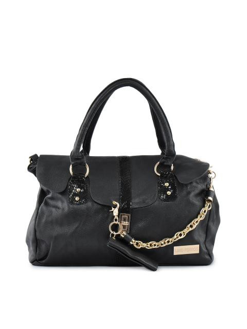Lino Perros Women Golden Chain Black Handbag