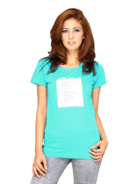 Inkfruit Women's To do List Sea Green T-shirt