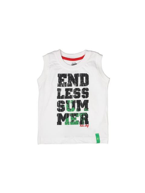 Gini and Jony Boys Printed White T-shirt