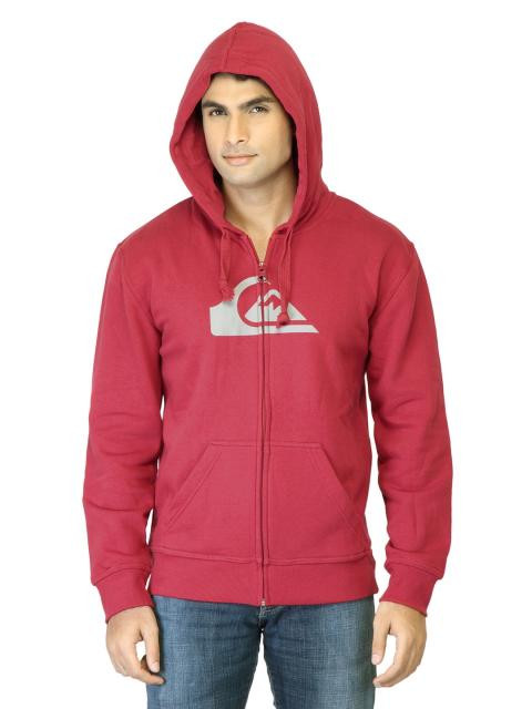 Quiksilver Men Red Printed Sweatshirt
