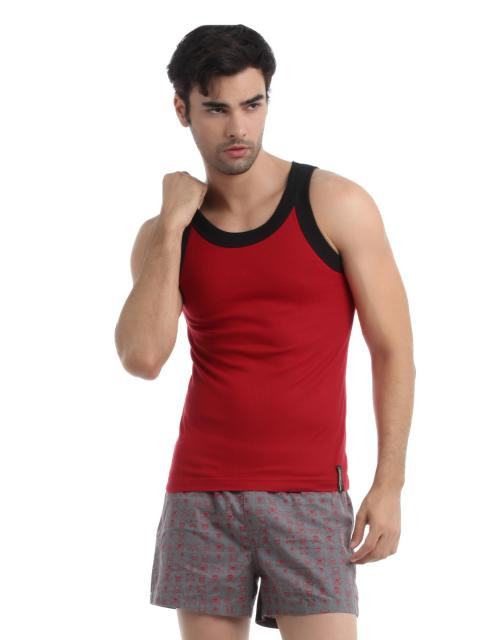 Chromozome Men Red Innerwear Vest