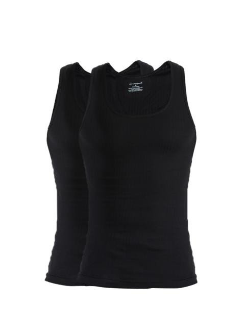 Chromozome Men Black Pack of 2 Innerwear Vests