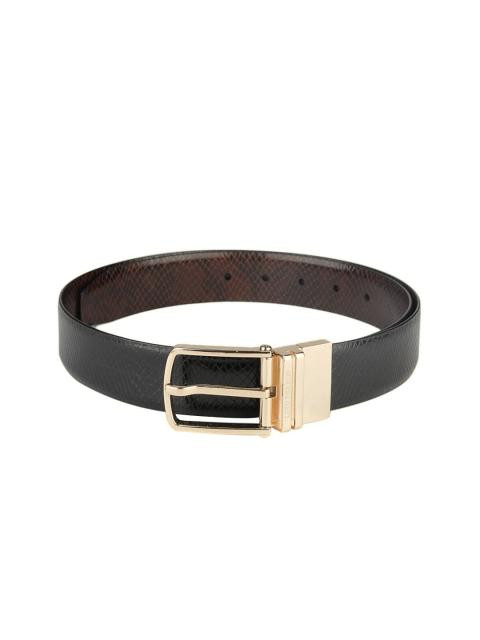Lino Perros Men Black Leather Belt