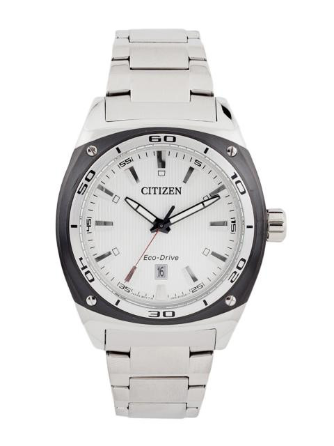 Citizen Men White Dial Eco-Drive Watch AW1041-53B
