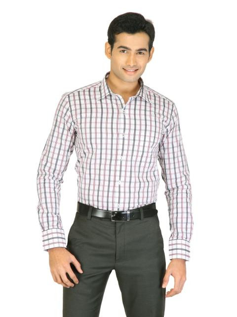 Genesis Men Check White Shirts