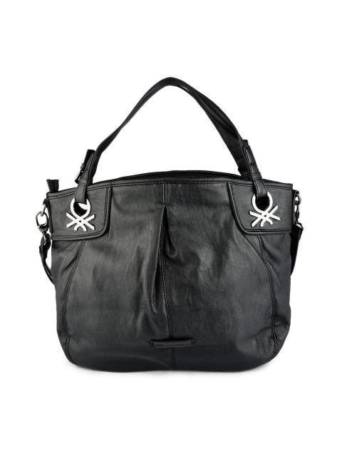 United Colors of Benetton Women Solid Black Handbags