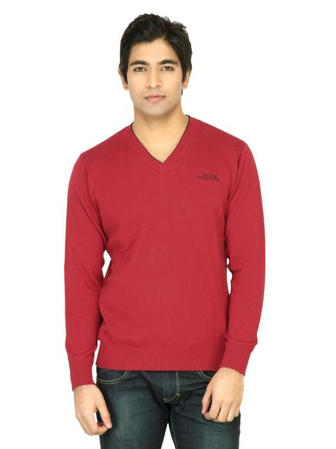 Wrangler Men Rib Red Sweater
