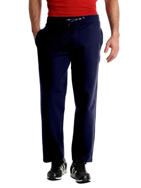 Urban Yoga Men Navy Blue Track Pants