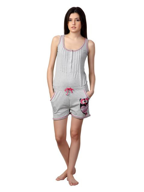 SDL by Sweet Dreams Women Grey Melange Jumpsuit