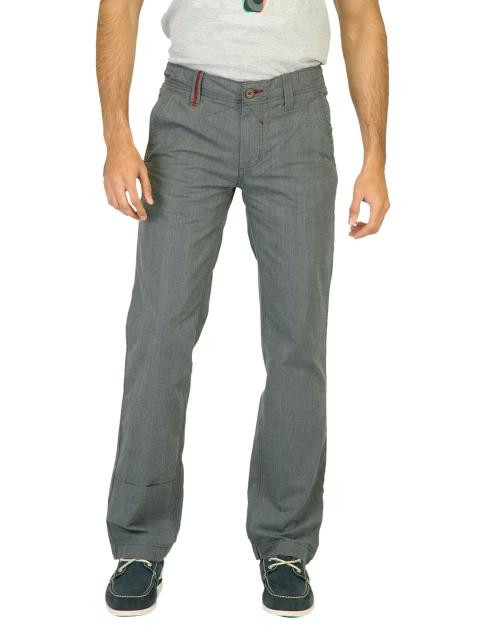 Probase Men Check Grey Trousers