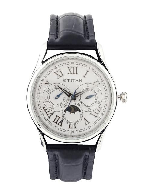 Titan Men White Dial Chronograph Watch