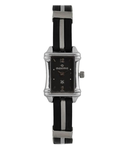 Maxima Women Black Dial Watch