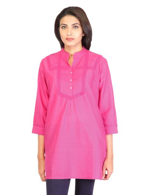 BIBA OUTLET Women Fushsia Pink Kurti