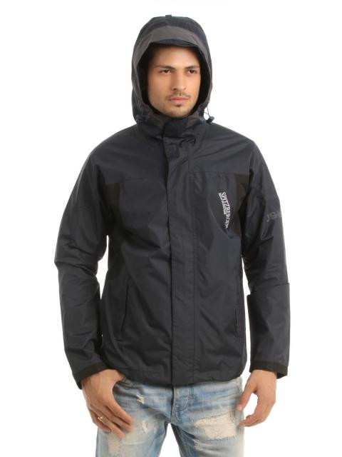 Just Natural Unisex Navy Blue Rain Jacket