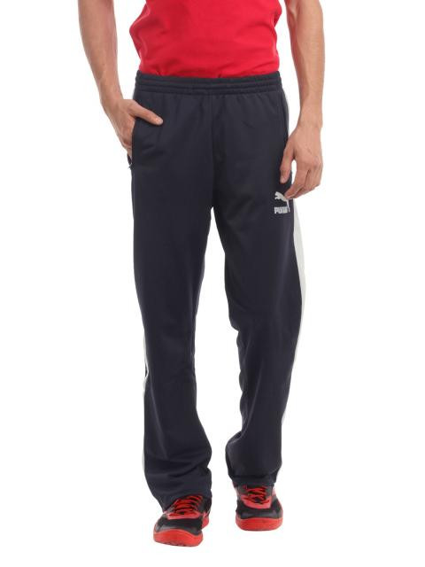 Puma Men Navy Blue Track Pants
