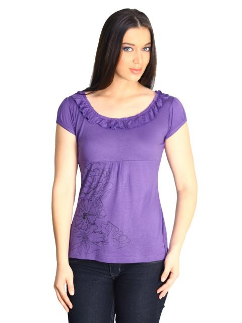 Jealous 21 Women Jealous Frills and florals Purple Top Purple Tops