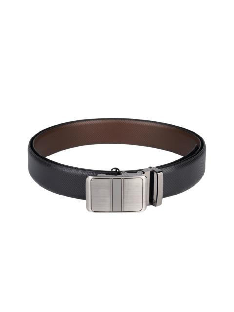OTLS Men Brown & Black Reversible Leather Belt