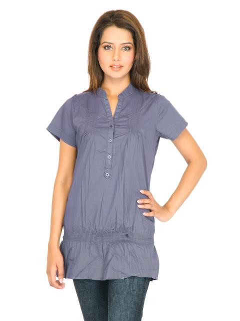 Lee Women Solid Purple Tops