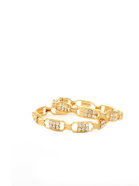 Royal Diadem Set of 2 Golden Bangles