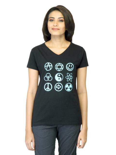 Tantra Women Circles Black T-shirt