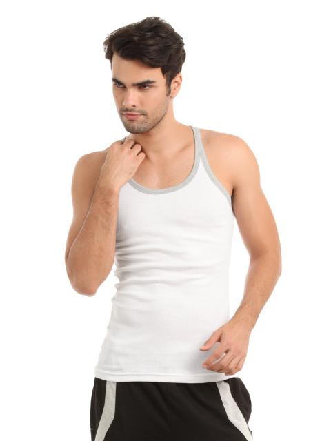 Hanes Men White Innerwear Vest