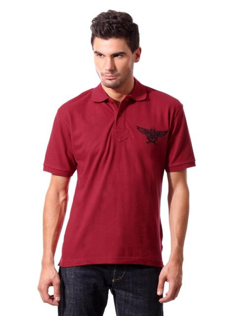 John Players Men Polo Red T-shirt