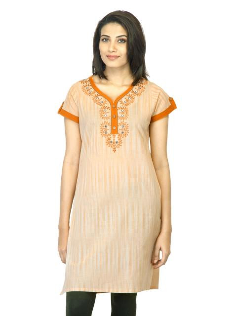 Mother Earth Women Light Brown Kurta