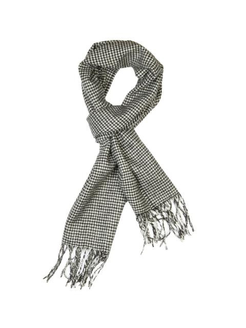 Lino Perros Men Black Check Scarf