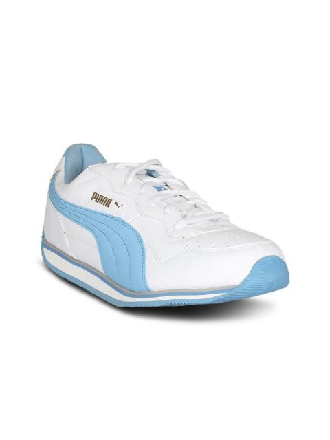 Puma Women Commander White Blue Shoe