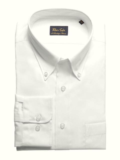 Reid & Taylor Men Solid White Shirts