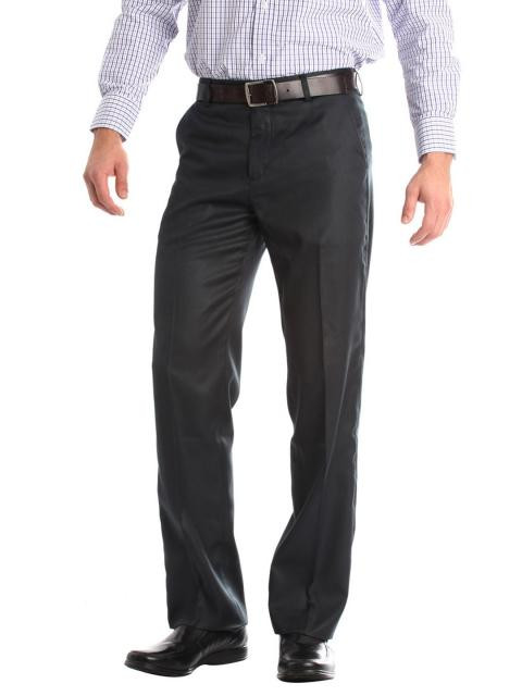 Mark Taylor Men Striped Black Trousers