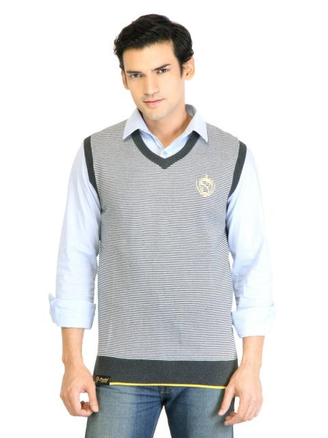 Puma Men Knitted Vest Grey Sweater